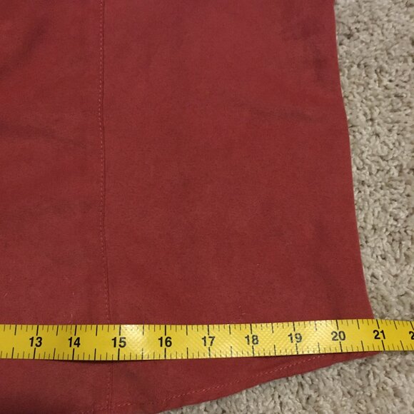 Vintage Northern Reflections Coral Pink Faux Suede Button Down Dress Shirt - Picture 12 of 14